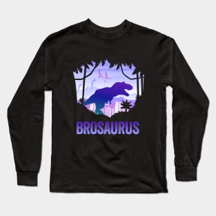 Brosaurus T-Rex Brother Saurus Matching Dinosaur Long Sleeve T-Shirt